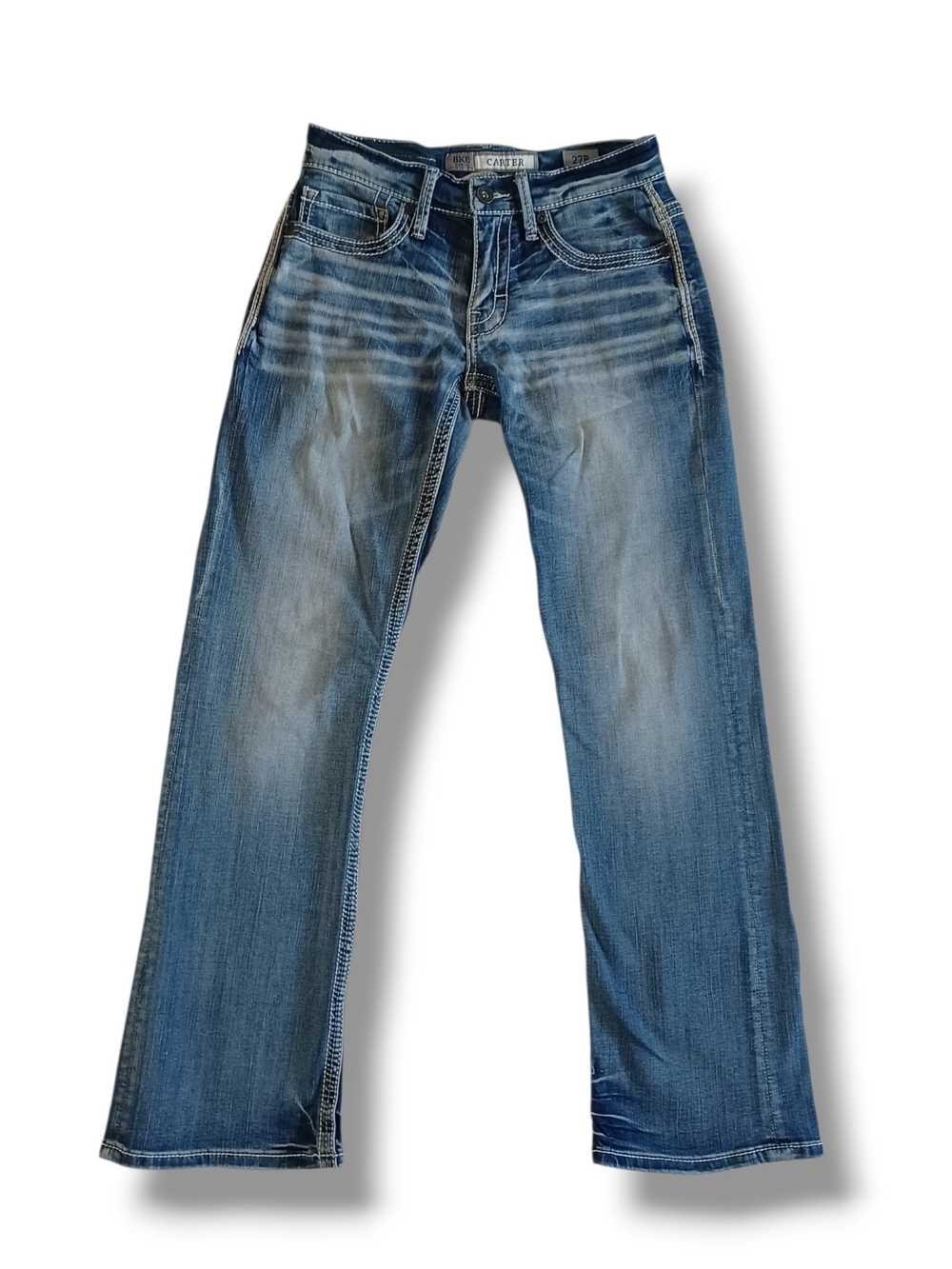 BKE Denim Men's Jeans Carter Bootleg Midrise Stretch Size 27 28x30.5